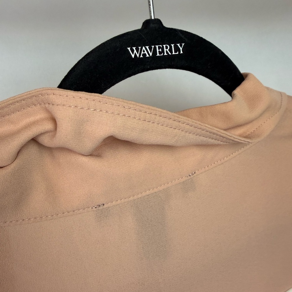 Forever 21 Blush Wrap Blouse‎ | Long Sleeve Drape Front Size Small - Picture 5 of 8